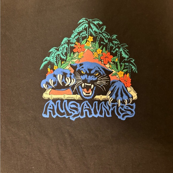 AllSaints Blue Pounce Short Sleeve Crew Cotton T-Shirt - Picture 5 of 8